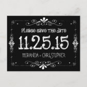Chalkboard Save the Date Wedding Briefkaart (Voorkant)