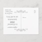 Chalkboard Save the Date Wedding Briefkaart (Achterkant)