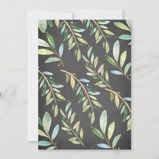 Chalkboard Schattig Koala Beer Baby shower Kaart (Achterkant)