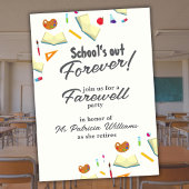 Chalkboard School Afscheid Gepensioneerde Lerarenf Kaart