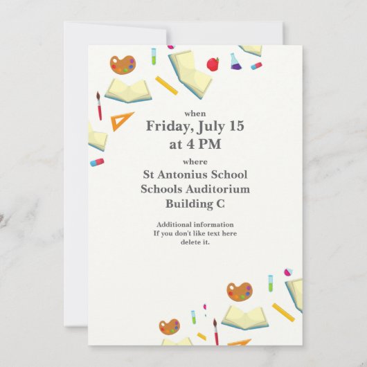 Chalkboard School Afscheid Gepensioneerde Lerarenf Kaart (Achterkant)