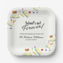 Chalkboard School Farewell Retired Teacher Party 