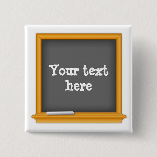 Chalkboard School Spirit Badge Vierkante Button 5,1 Cm (Voorkant)