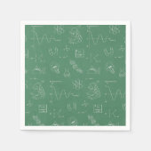 Chalkboard Science Pattern Verjaardagsfeestartikel Servet (Voorkant)