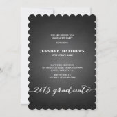 Chalkboard Script 2015 Graduation Party Invitation Kaart (Achterkant)