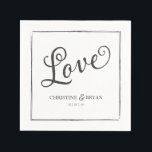 Chalkboard Script Napkin Servetten<br><div class="desc">Verfijnde charme. Deze Chalkboard Script-servet zet de toon voor een nostalgische maar moderne bruiloft.  krijttypografie creëer de perfecte POP. De gelijke Invitaties,  sparen-de-Datum en de kaarten van de Reactie zijn ook beschikbaar. enveloppen,  enveloppen en Pocketfold® behuizingen zijn beschikbaar als invoegoplossing (rechts) via zazzle.com</div>