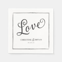 Chalkboard Script Napkin