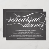 CHALKBOARD SCRIPT | REHEARSAL DINNER INVITE KAART (Voorkant / Achterkant)