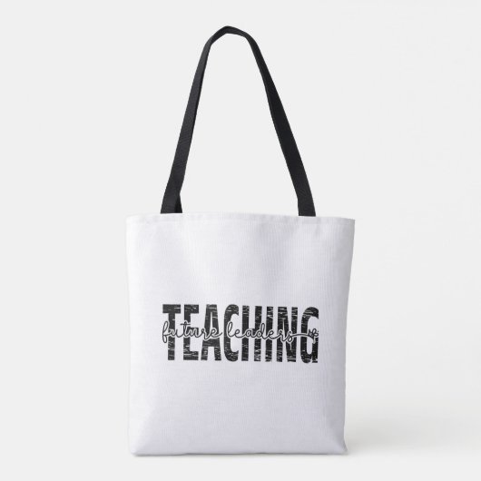 Chalkboard Script Teaching Quote Art Tote Bag (Achterkant)