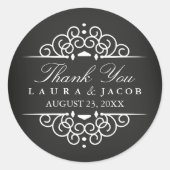 Chalkboard Scroll Bruiloft Sticker (Voorkant)