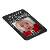Chalkboard Scroll Font Merry Kerstmis Sjabloon Magneet (Rechterzijde)