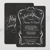 Chalkboard Scroll repetitie diner kalligrafie Kaart (Voorkant / Achterkant)