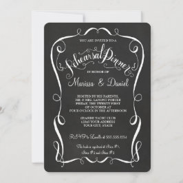 Chalkboard Scroll repetitie diner kalligrafie Kaart