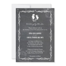 Chalkboard SeaHorse Destination Wedding
