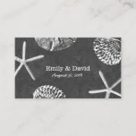 Chalkboard Seashells Beach Wedding Website Invoege Informatiekaartje<br><div class="desc">Chalkboard Beach Theme Seashells Wedding Website Insert Card.</div>