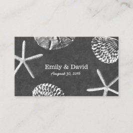 Chalkboard Seashells Beach Wedding Website Invoege Informatiekaartje