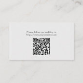 Chalkboard Seashells Beach Wedding Website Invoege Informatiekaartje (Achterkant)