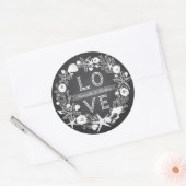 Chalkboard Seashells LOVE Sticker (Envelop)