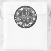 Chalkboard Seashells LOVE Sticker (Tas)
