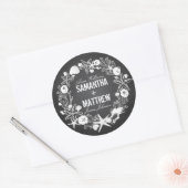 Chalkboard Seashells Wedding Gift Label (Envelop)