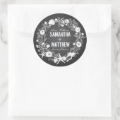 Chalkboard Seashells Wedding Gift Label (Tas)