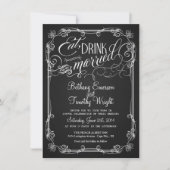  Chalkboard Semi-Formal Wedding Invitations Kaart (Voorkant)