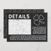 Chalkboard Shamrock, St Patrick's Day Detail Kaart (Voorkant / Achterkant)