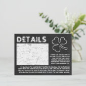 Chalkboard Shamrock, St Patrick's Day Detail Kaart (Staand voorkant)