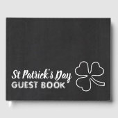 Chalkboard Shamrock, St Patrick's Day Gastenboek (Voorkant)