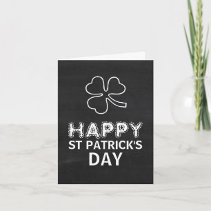 Chalkboard Shamrock, St Patrick's Day Kaart