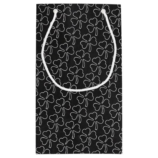 Chalkboard Shamrock, St Patrick's Day Klein Cadeauzakje (Achterkant)