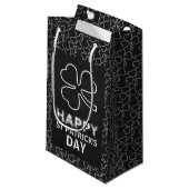 Chalkboard Shamrock, St Patrick's Day Klein Cadeauzakje (Voorkant Gekanteld)