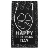 Chalkboard Shamrock, St Patrick's Day Klein Cadeauzakje (Voorkant)
