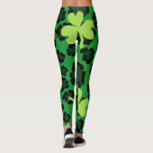 Chalkboard Shamrock St. Patrick's Day Leggings (Achterkant)