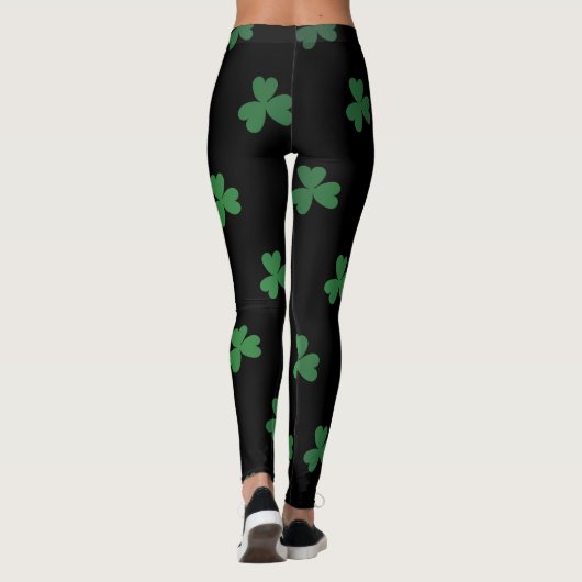 Chalkboard Shamrock St. Patrick's Day Leggings (Achterkant)