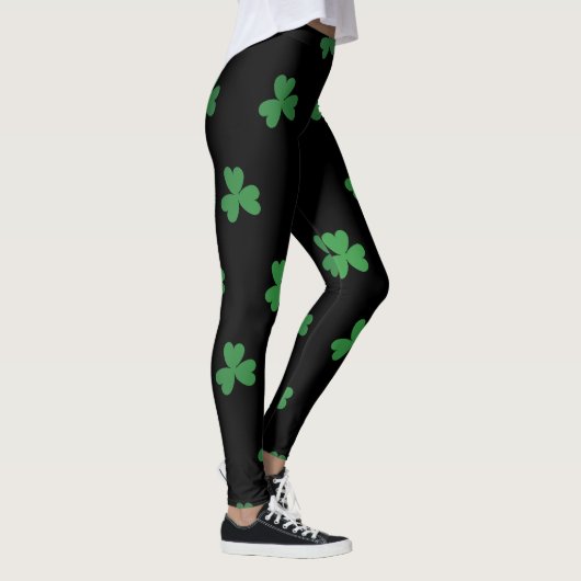 Chalkboard Shamrock St. Patrick's Day Leggings (Rechts)