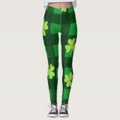 Chalkboard Shamrock St. Patrick's Day Leggings (Voorkant)