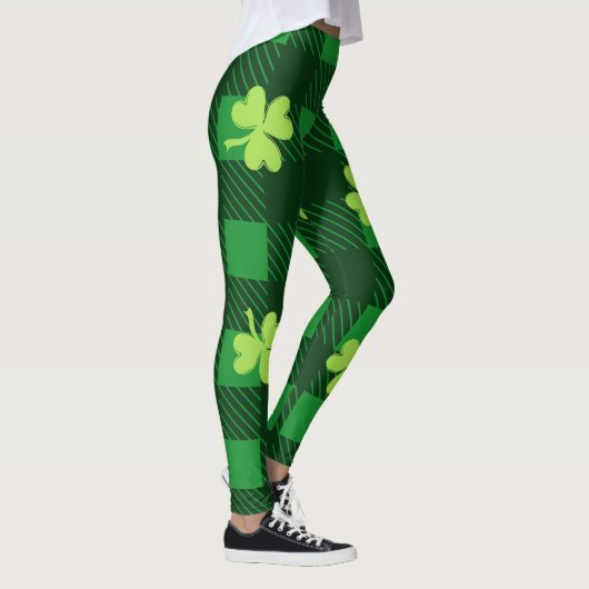 Chalkboard Shamrock St. Patrick's Day Leggings (Rechts)