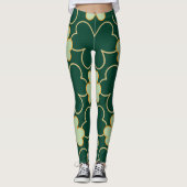 Chalkboard Shamrock St. Patrick's Day Leggings (Voorkant)