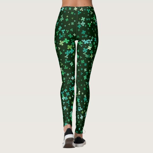 Chalkboard Shamrock St. Patrick's Day Leggings (Achterkant)