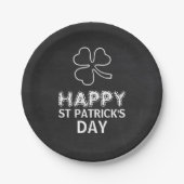 Chalkboard Shamrock, St Patrick's Day Party Papieren Bordje (Voorkant)