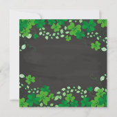 Chalkboard Shamrock St. Patrick's Party Invitation Kaart (Achterkant)