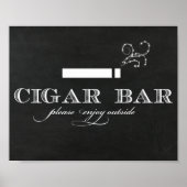 Chalkboard Sigar Bar-teken Poster (Voorkant)