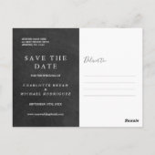 Chalkboard Signature Wedding Save the Date Kaart (Achterkant)