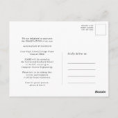Chalkboard Simple Afstuderen BBQ Party Invitation Briefkaart (Achterkant)