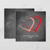 Chalkboard Simple Hearts Modern Valentine's day Feestdagenkaart (Voorkant / Achterkant)