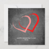 Chalkboard Simple Hearts Modern Valentine's day Feestdagenkaart (Voorkant)