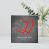 Chalkboard Simple Hearts Valentine's Day Modern Feestdagenkaart (Staand voorkant)