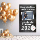 Chalkboard Sketch 2025 Foto Afstudeerfeest Spandoek