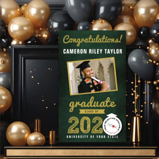 Chalkboard Sketch 2025 Foto Afstudeerfeest Spandoek